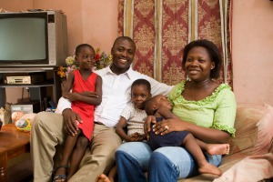 Family At Home In Accra, Ghana