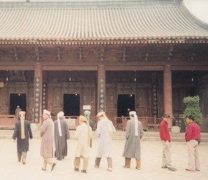 Worshippers in the Mosque in Muslim Quarter of Xi'an, China