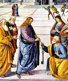 Christ Handing the Keys to St Peter (Gesupietrochiave), by Pietro Perugino (1481-82)